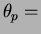 $\theta_p =$