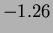 $\displaystyle -1.26$