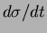 ${d\sigma}/dt$