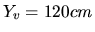 $Y_v = 120 cm$